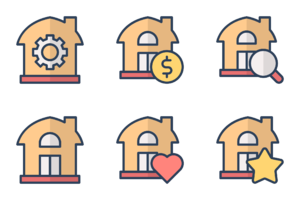 Real Estate (Filled Outline) 